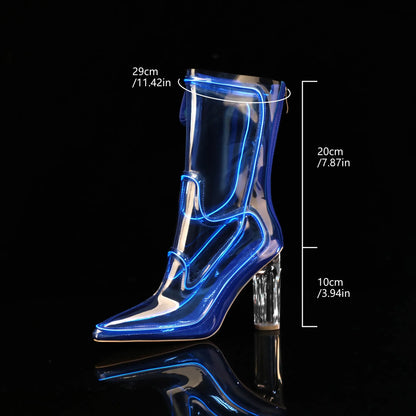 Illuminated Transparent Party Boots